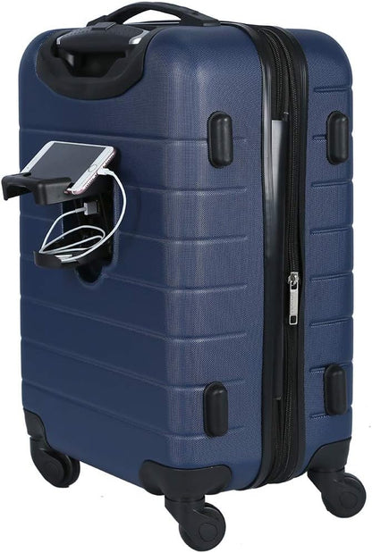 Smart Spinner Hardside Luggage, 22-Inch Carry-On, Olive Green