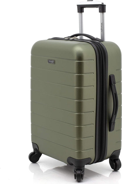 Smart Spinner Hardside Luggage, 22-Inch Carry-On, Olive Green
