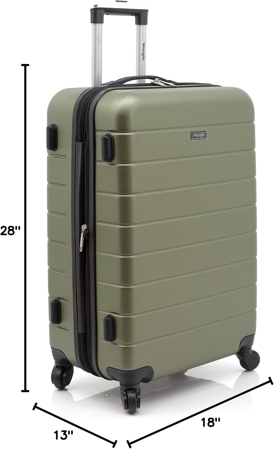 Smart Spinner Hardside Luggage, 22-Inch Carry-On, Olive Green