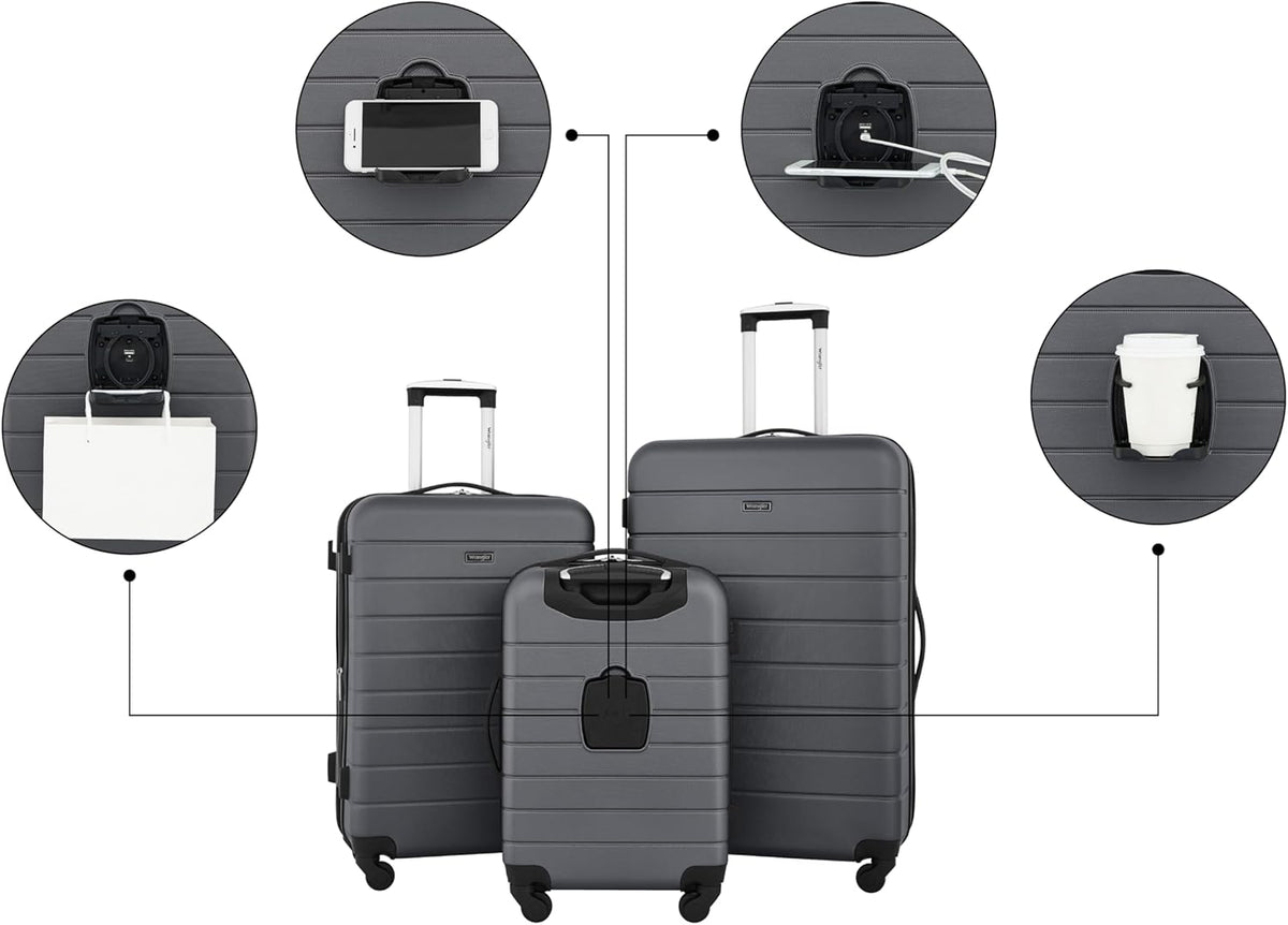 Smart Spinner Hardside Luggage, 22-Inch Carry-On, Olive Green