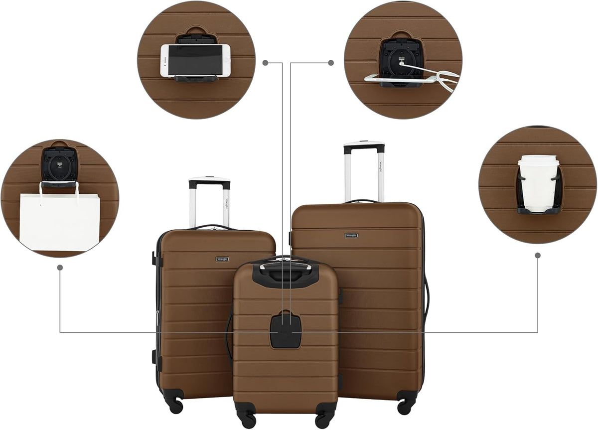 Smart Spinner Hardside Luggage, 22-Inch Carry-On, Olive Green