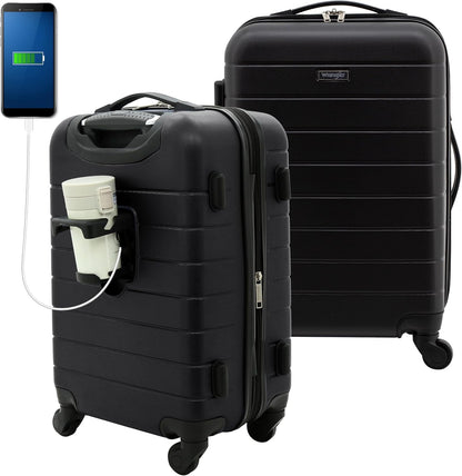 Smart Spinner Hardside Luggage, 22-Inch Carry-On, Olive Green