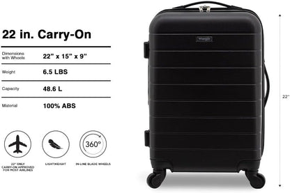 Smart Spinner Hardside Luggage, 22-Inch Carry-On, Olive Green