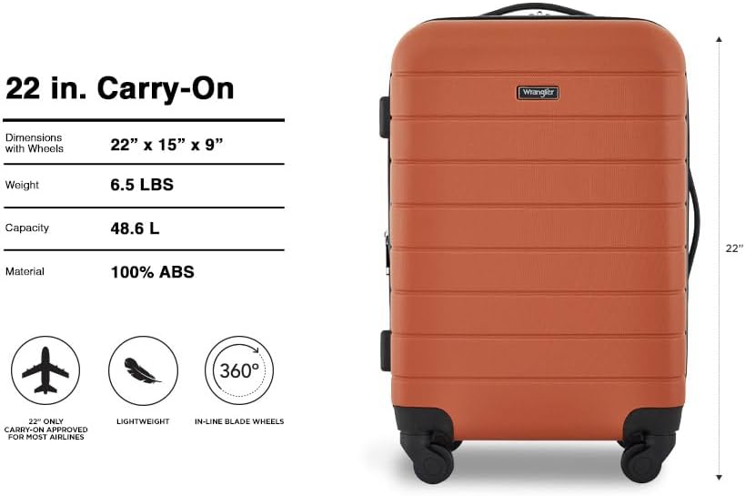Smart Spinner Hardside Luggage, 22-Inch Carry-On, Olive Green