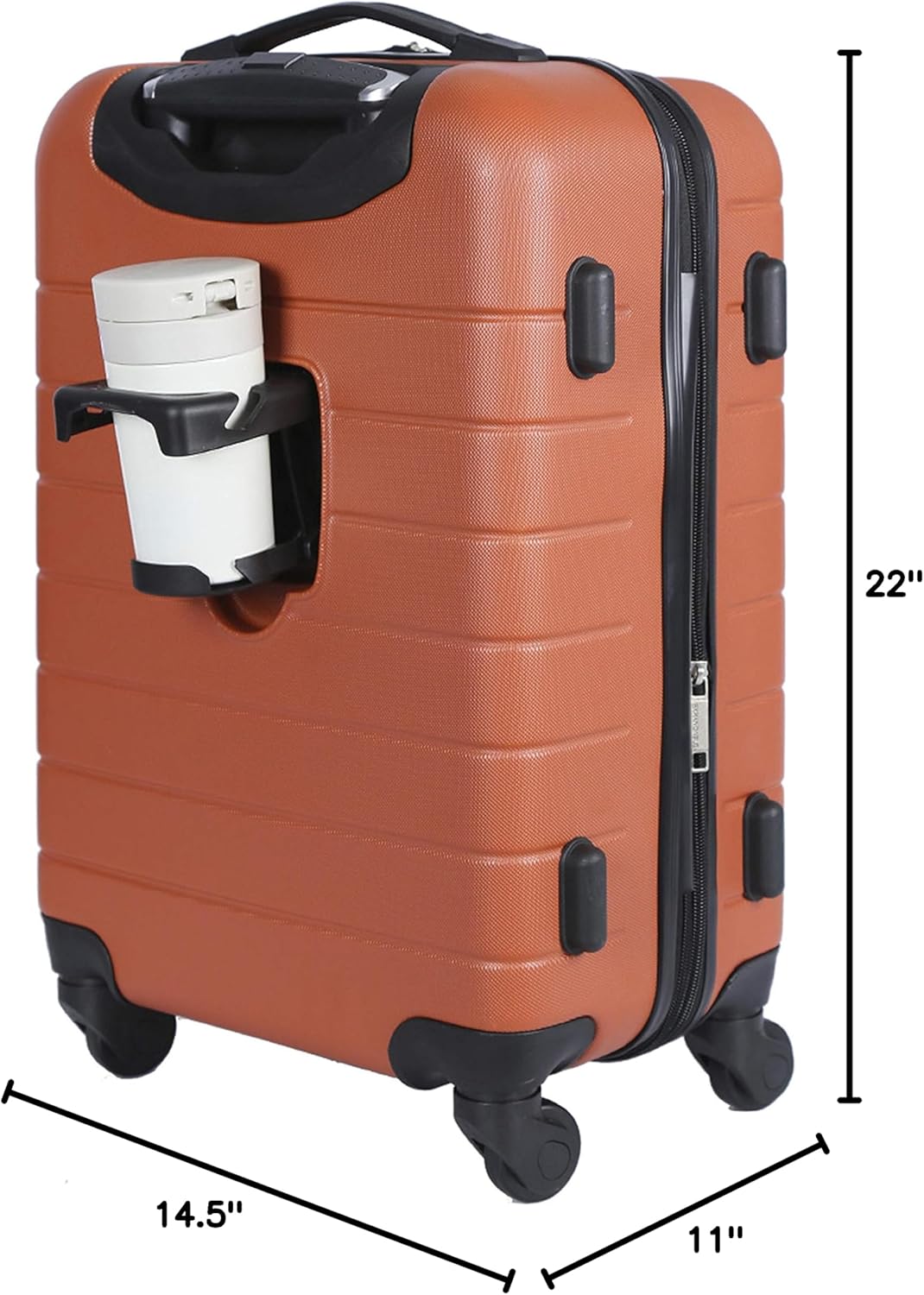 Smart Spinner Hardside Luggage, 22-Inch Carry-On, Olive Green