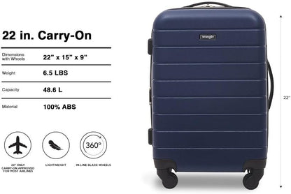 Smart Spinner Hardside Luggage, 22-Inch Carry-On, Olive Green