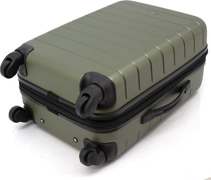 Smart Spinner Hardside Luggage, 22-Inch Carry-On, Olive Green