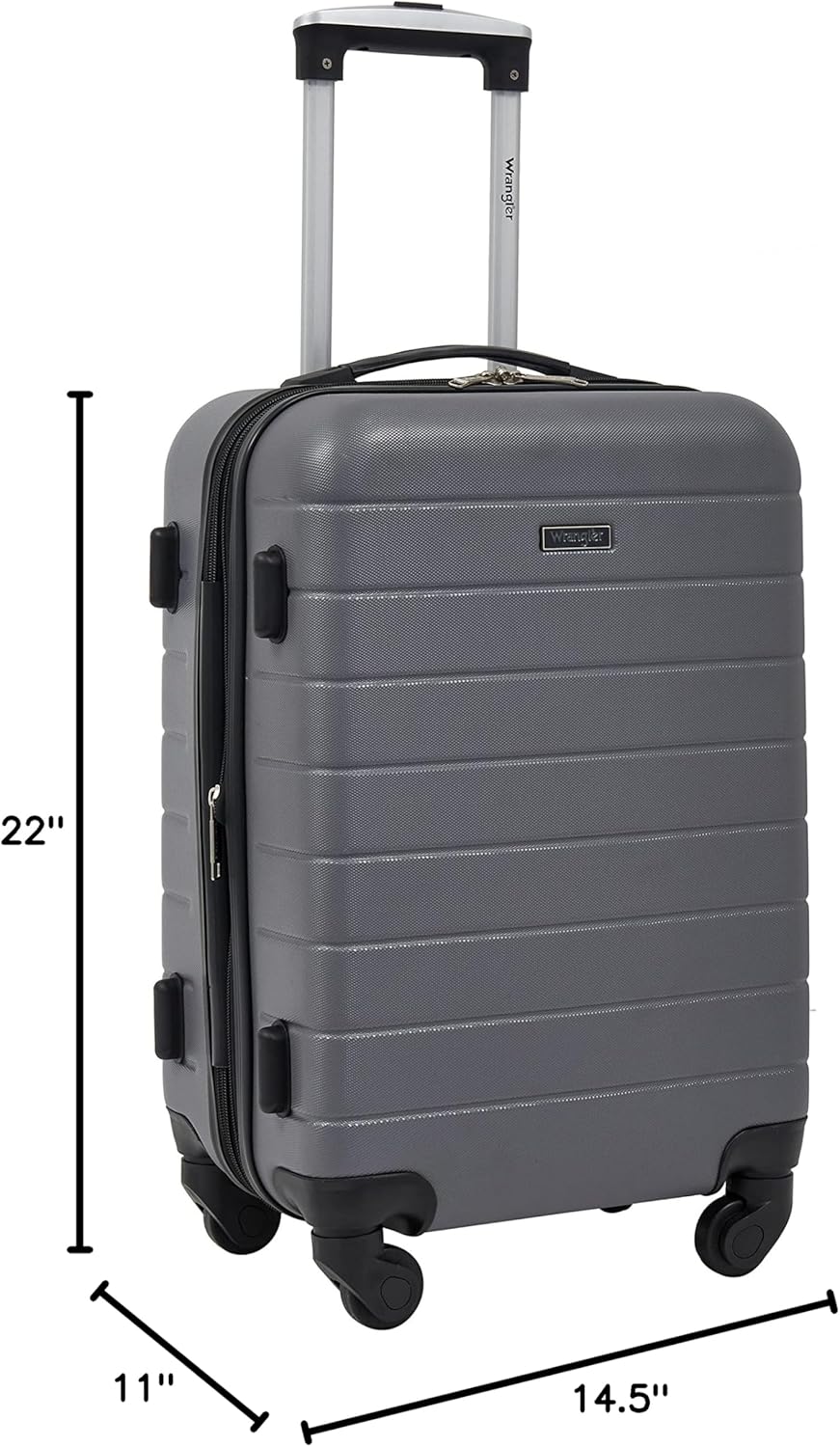 Smart Spinner Hardside Luggage, 22-Inch Carry-On, Olive Green