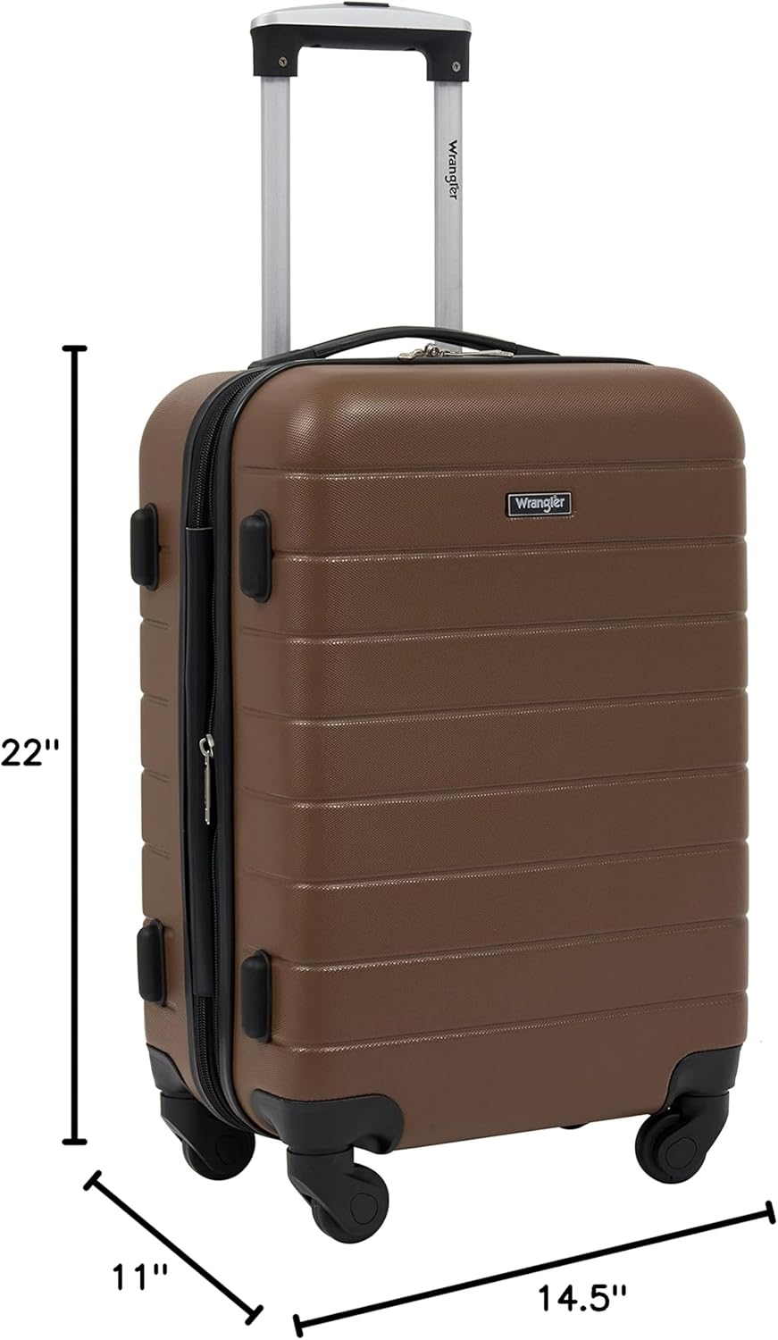 Smart Spinner Hardside Luggage, 22-Inch Carry-On, Olive Green