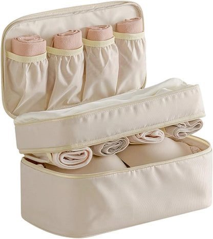 Travel Friendly Undergarment Organizers Sturdy Polyester for Business Trip and Vacations Breathable Delicates Storage Bag with Lockable Zipper for Sports Bras