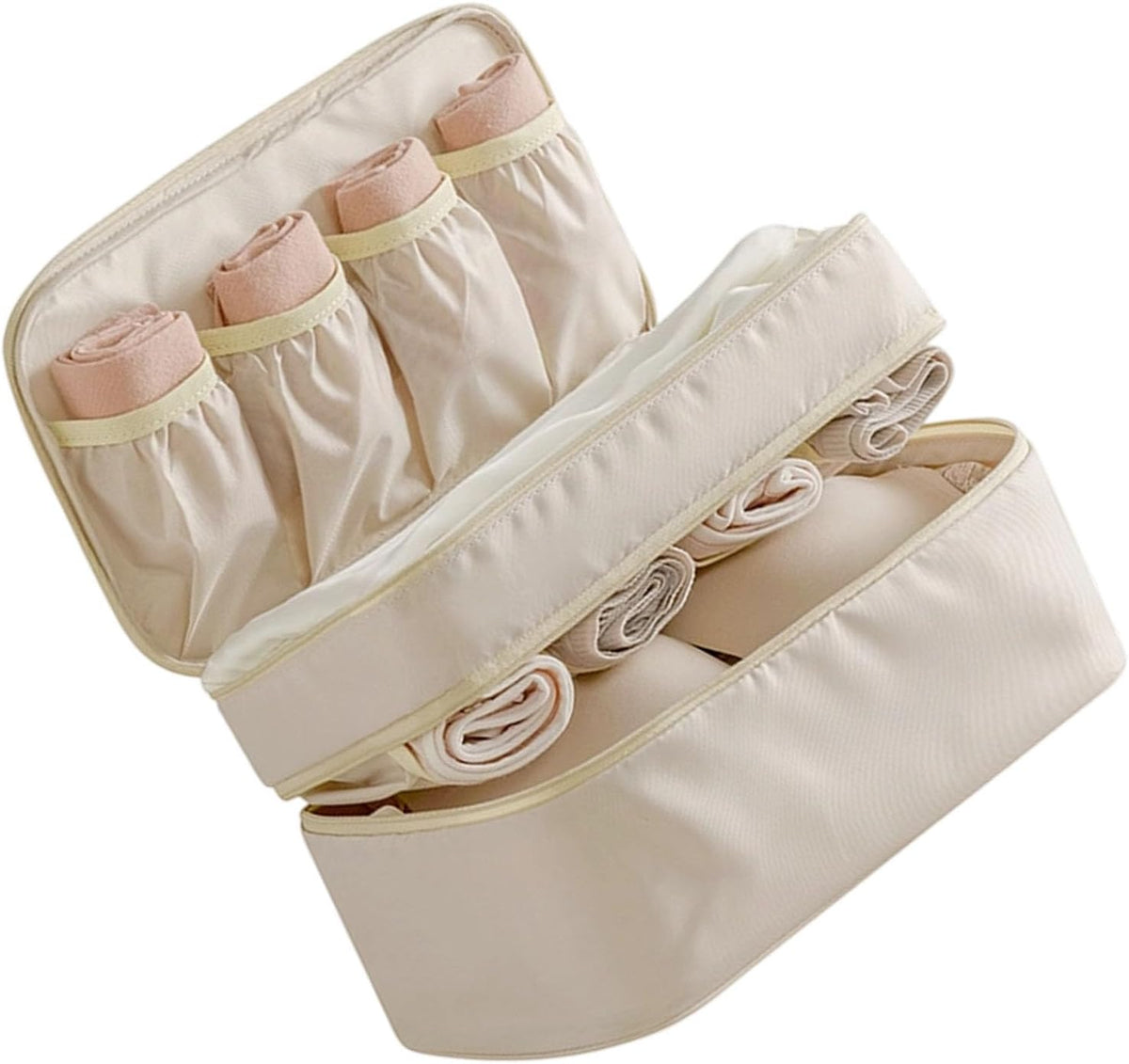 Travel Friendly Undergarment Organizers Sturdy Polyester for Business Trip and Vacations Breathable Delicates Storage Bag with Lockable Zipper for Sports Bras