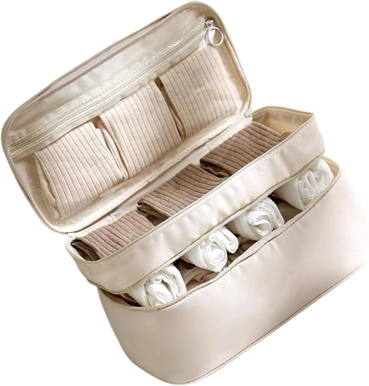 Travel Friendly Undergarment Organizers Sturdy Polyester for Business Trip and Vacations Breathable Delicates Storage Bag with Lockable Zipper for Sports Bras