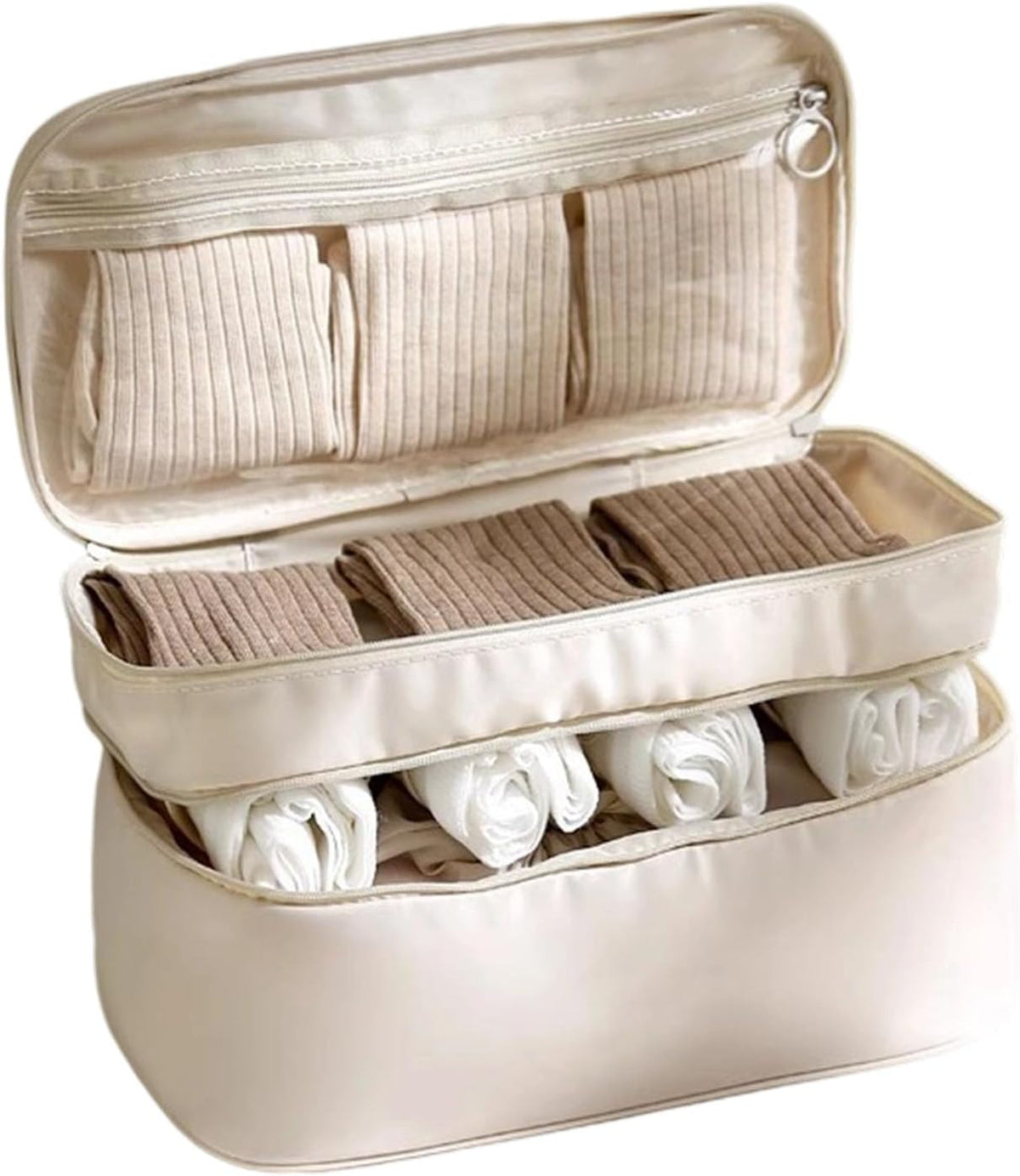 Travel Friendly Undergarment Organizers Sturdy Polyester for Business Trip and Vacations Breathable Delicates Storage Bag with Lockable Zipper for Sports Bras
