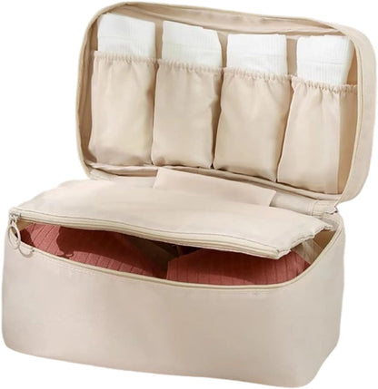 Travel Friendly Undergarment Organizers Sturdy Polyester for Business Trip and Vacations Breathable Delicates Storage Bag with Lockable Zipper for Sports Bras