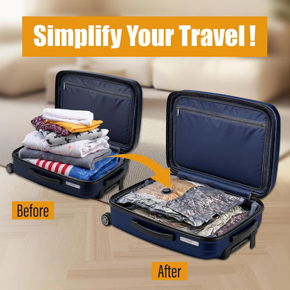 Rechargeable Wireless Pump Vacuum Bags, Portable Storage Bags for Travel and Home, Compression Packing Seal for Clothing, Clothes, Blankets, Luggage, Suitcase (9 Combo Travel Size)
