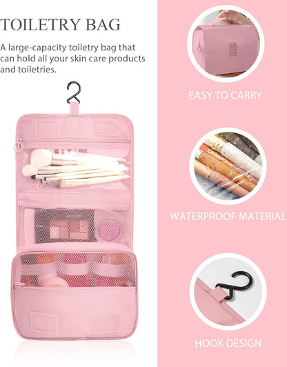 Packing Cubes 10 PCS, Mesh Breathable Luggage Organizers Bags, Packing Organizers, Durable Travel Essentials Bags Set, Travel Packing Organizers,Pink