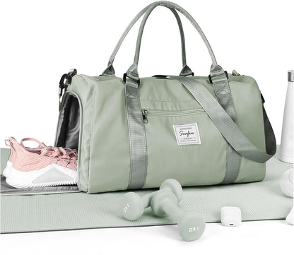 Gym Bag Womens Mens with Shoes Compartment and Wet Pocket Travel Duffel Bags for Women for Plane Sport Gym Tote Bag with Toiletry Bags Waterproof Weekend Overnight Carry on Bag Hospital Holdalls - Colors B