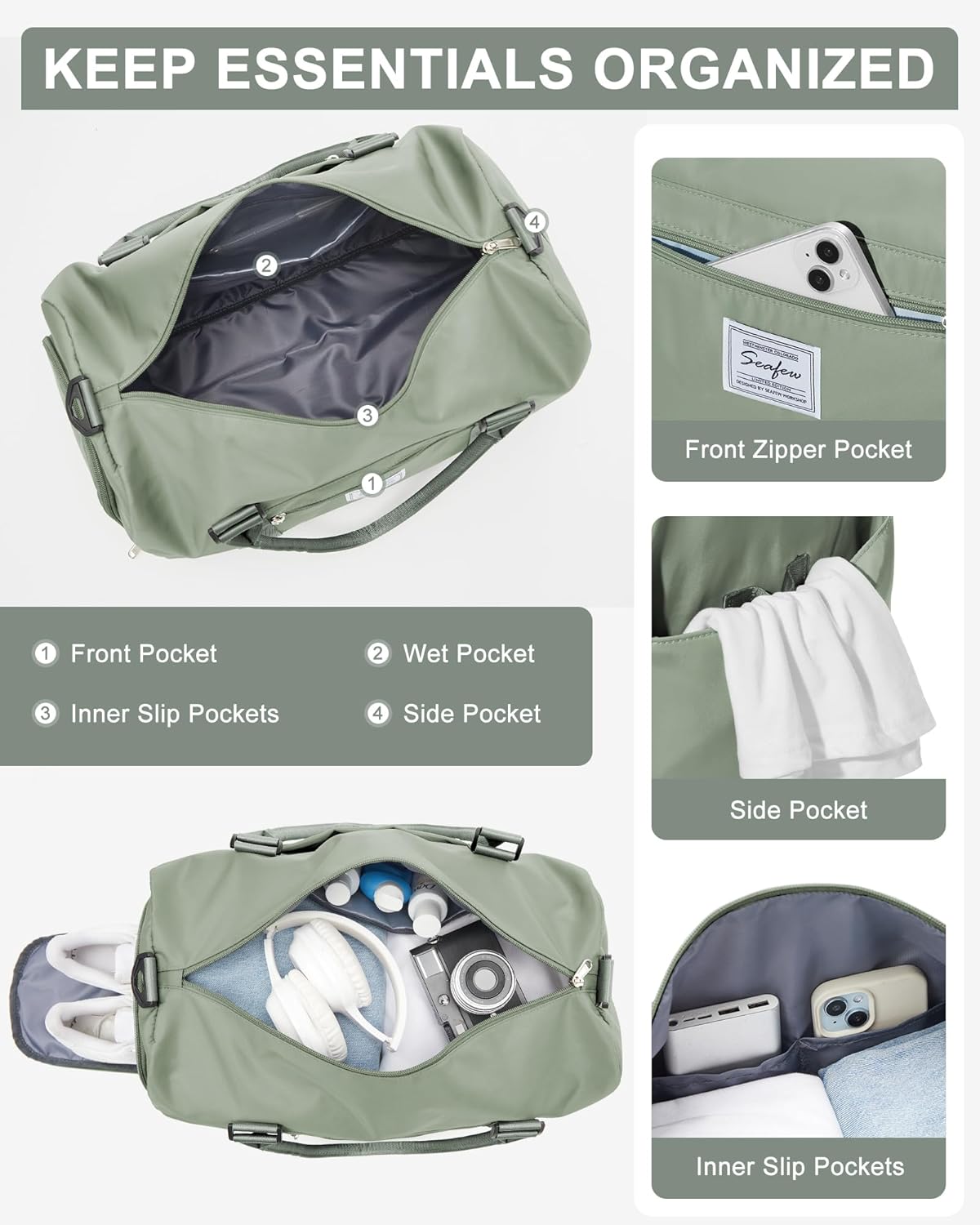 Gym Bag Womens Mens with Shoes Compartment and Wet Pocket Travel Duffel Bags for Women for Plane Sport Gym Tote Bag with Toiletry Bags Waterproof Weekend Overnight Carry on Bag Hospital Holdalls - Colors B