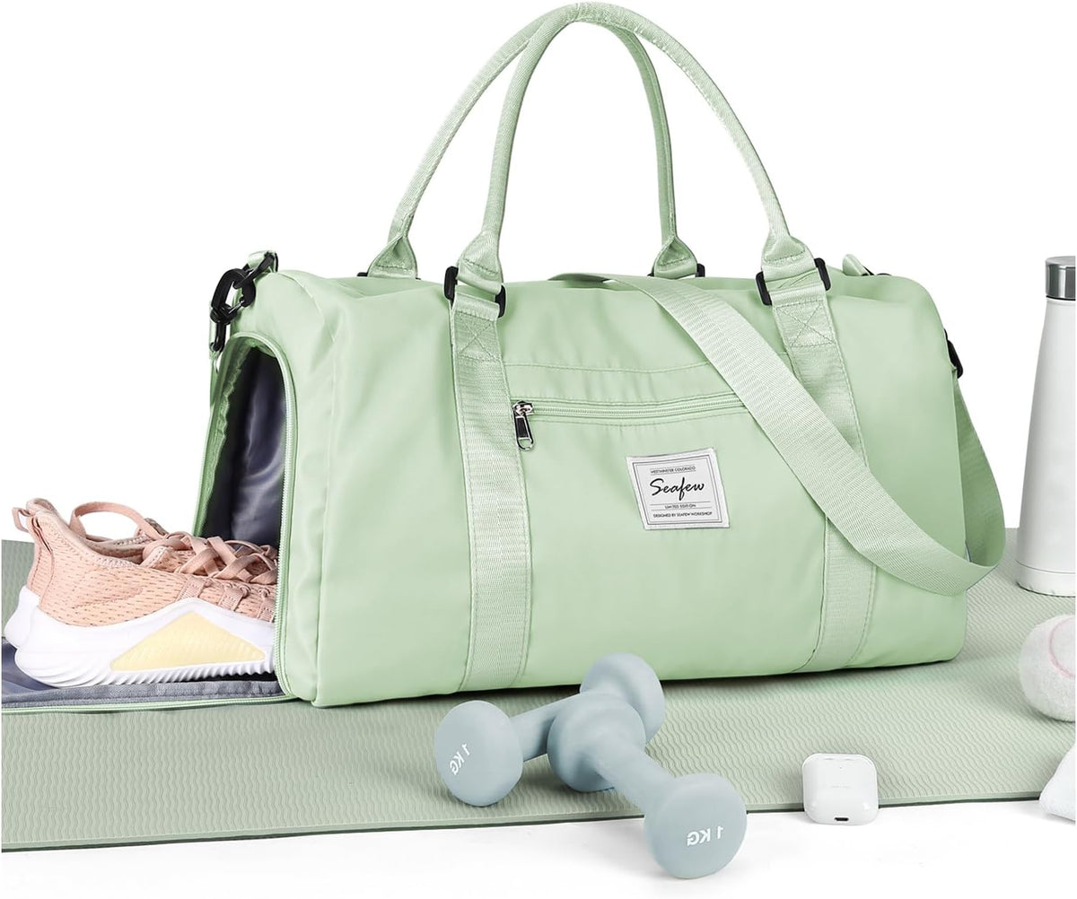 Gym Bag Womens Mens with Shoes Compartment and Wet Pocket Travel Duffel Bags for Women for Plane Sport Gym Tote Bag with Toiletry Bags Waterproof Weekend Overnight Carry on Bag Hospital Holdalls - Colors B