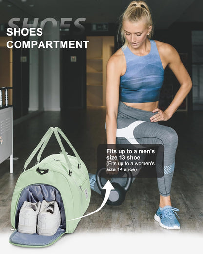 Gym Bag Womens Mens with Shoes Compartment and Wet Pocket Travel Duffel Bags for Women for Plane Sport Gym Tote Bag with Toiletry Bags Waterproof Weekend Overnight Carry on Bag Hospital Holdalls - Colors B