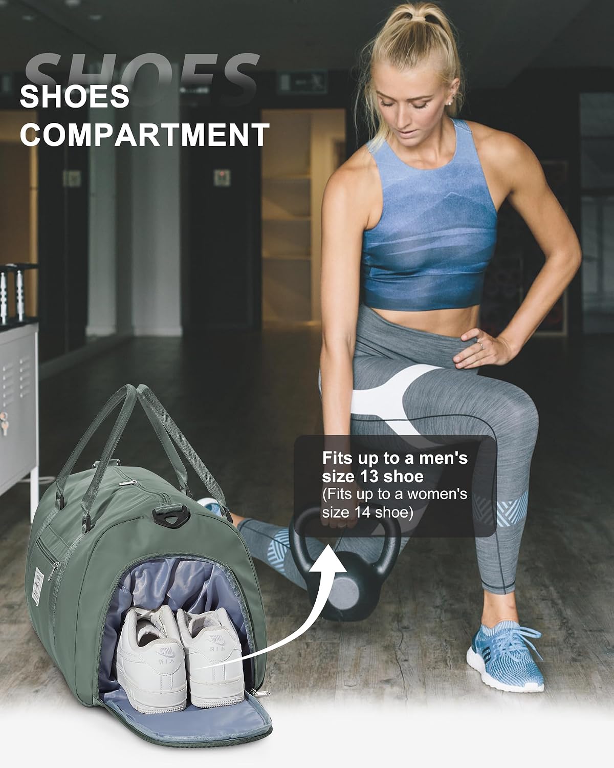 Gym Bag Womens Mens with Shoes Compartment and Wet Pocket Travel Duffel Bags for Women for Plane Sport Gym Tote Bag with Toiletry Bags Waterproof Weekend Overnight Carry on Bag Hospital Holdalls - Colors B