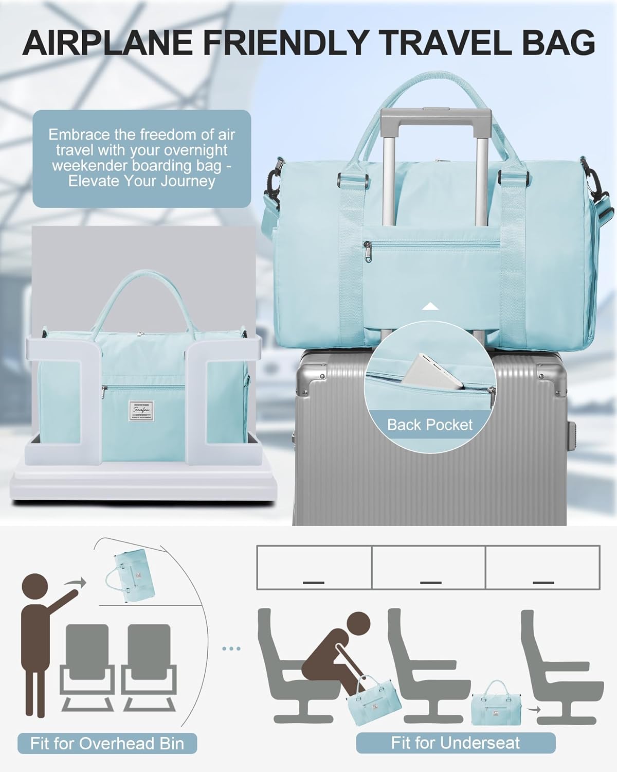 Gym Bag Womens Mens with Shoes Compartment and Wet Pocket Travel Duffel Bags for Women for Plane Sport Gym Tote Bag with Toiletry Bags Waterproof Weekend Overnight Carry on Bag Hospital Holdalls - Colors B