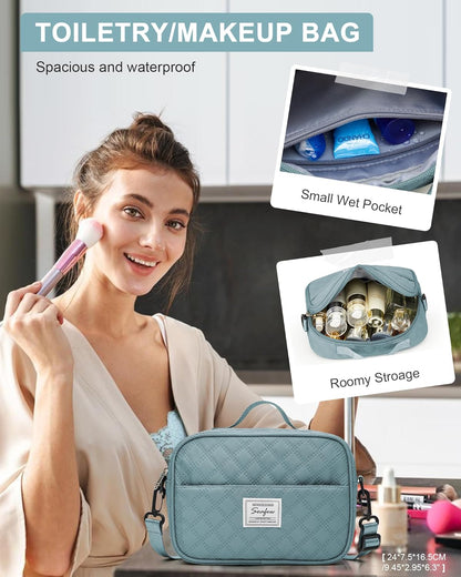 Gym Bag Womens Mens with Shoes Compartment and Wet Pocket Travel Duffel Bags for Women for Plane Sport Gym Tote Bag with Toiletry Bags Waterproof Weekend Overnight Carry on Bag Hospital Holdalls - Colors B
