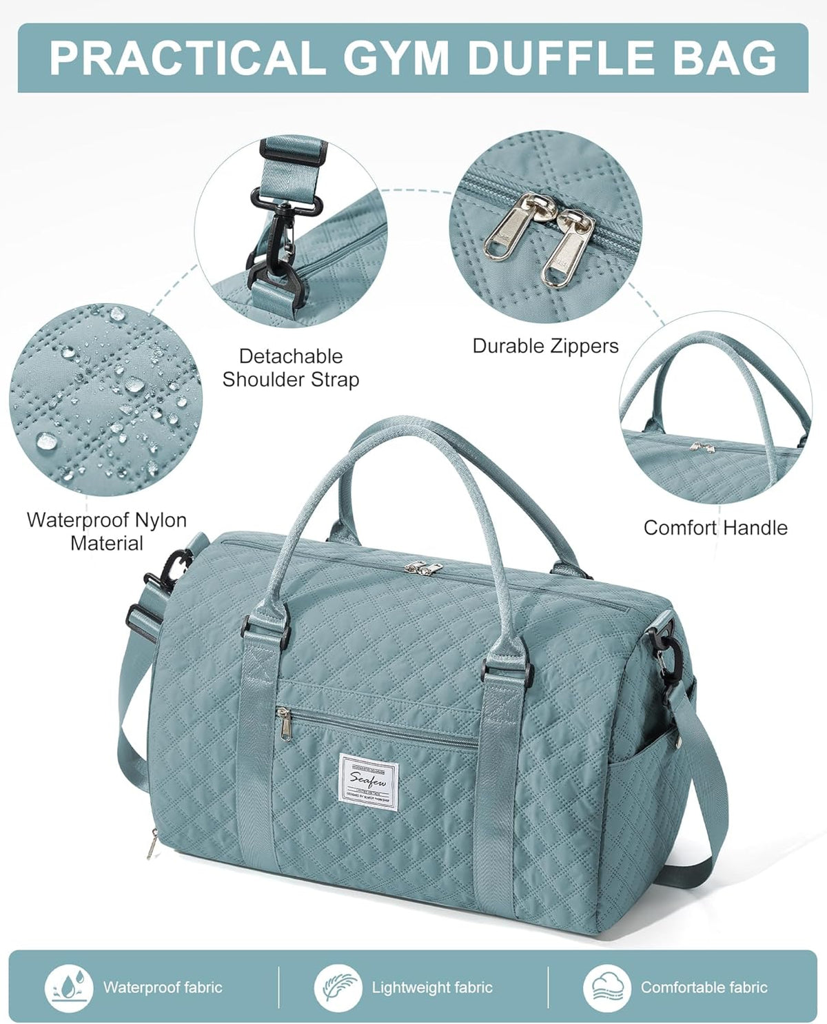 Gym Bag Womens Mens with Shoes Compartment and Wet Pocket Travel Duffel Bags for Women for Plane Sport Gym Tote Bag with Toiletry Bags Waterproof Weekend Overnight Carry on Bag Hospital Holdalls - Colors B