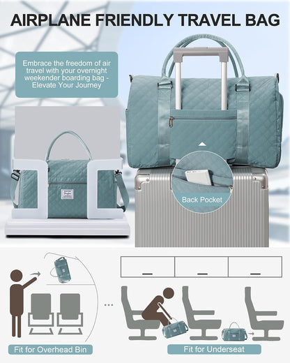 Gym Bag Womens Mens with Shoes Compartment and Wet Pocket Travel Duffel Bags for Women for Plane Sport Gym Tote Bag with Toiletry Bags Waterproof Weekend Overnight Carry on Bag Hospital Holdalls - Colors B