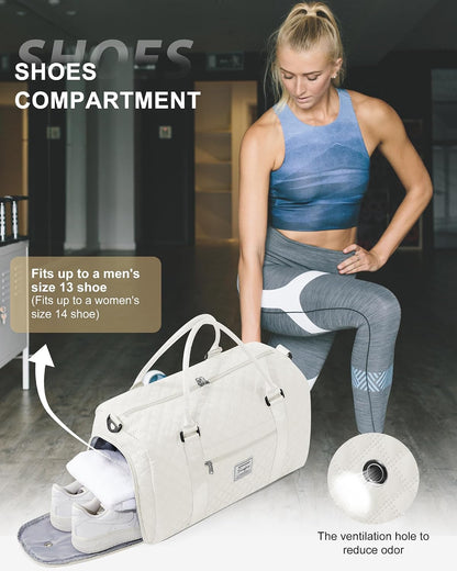 Gym Bag Womens Mens with Shoes Compartment and Wet Pocket Travel Duffel Bags for Women for Plane Sport Gym Tote Bag with Toiletry Bags Waterproof Weekend Overnight Carry on Bag Hospital Holdalls - Colors B