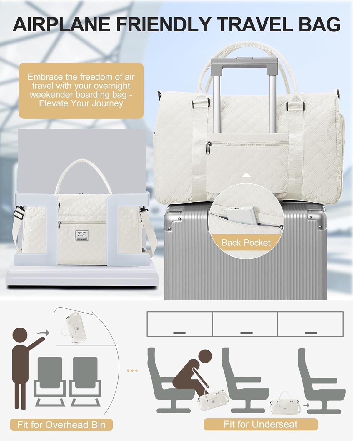 Gym Bag Womens Mens with Shoes Compartment and Wet Pocket Travel Duffel Bags for Women for Plane Sport Gym Tote Bag with Toiletry Bags Waterproof Weekend Overnight Carry on Bag Hospital Holdalls - Colors B