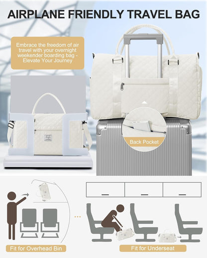 Gym Bag Womens Mens with Shoes Compartment and Wet Pocket Travel Duffel Bags for Women for Plane Sport Gym Tote Bag with Toiletry Bags Waterproof Weekend Overnight Carry on Bag Hospital Holdalls - Colors B