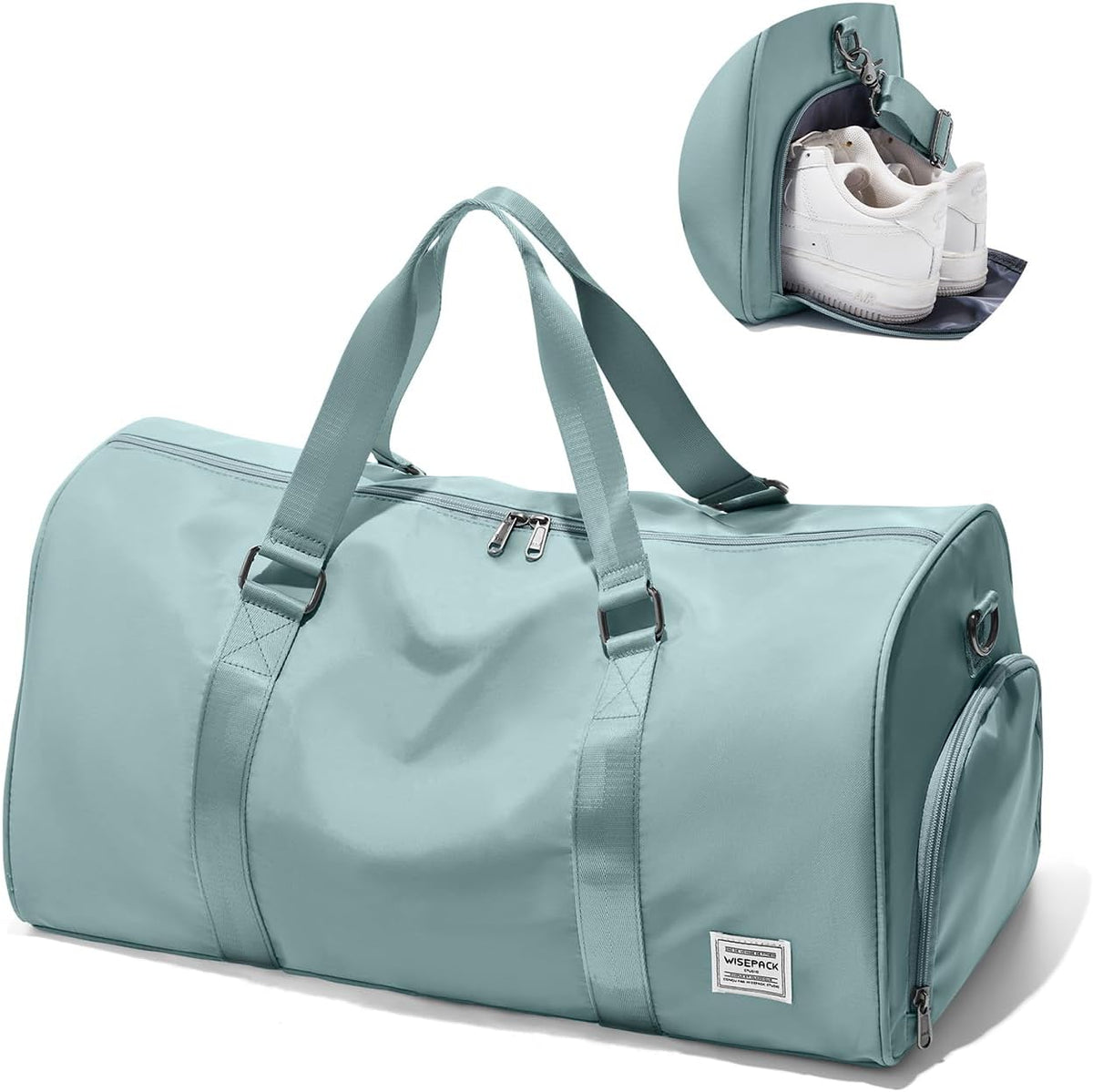Gym Bag Womens Mens with Shoes Compartment and Wet Pocket Travel Duffel Bags for Women for Plane Sport Gym Tote Bag with Toiletry Bags Waterproof Weekend Overnight Carry on Bag Hospital Holdalls - Colors B