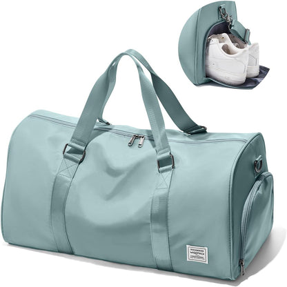 Gym Bag Womens Mens with Shoes Compartment and Wet Pocket Travel Duffel Bags for Women for Plane Sport Gym Tote Bag with Toiletry Bags Waterproof Weekend Overnight Carry on Bag Hospital Holdalls - Colors B