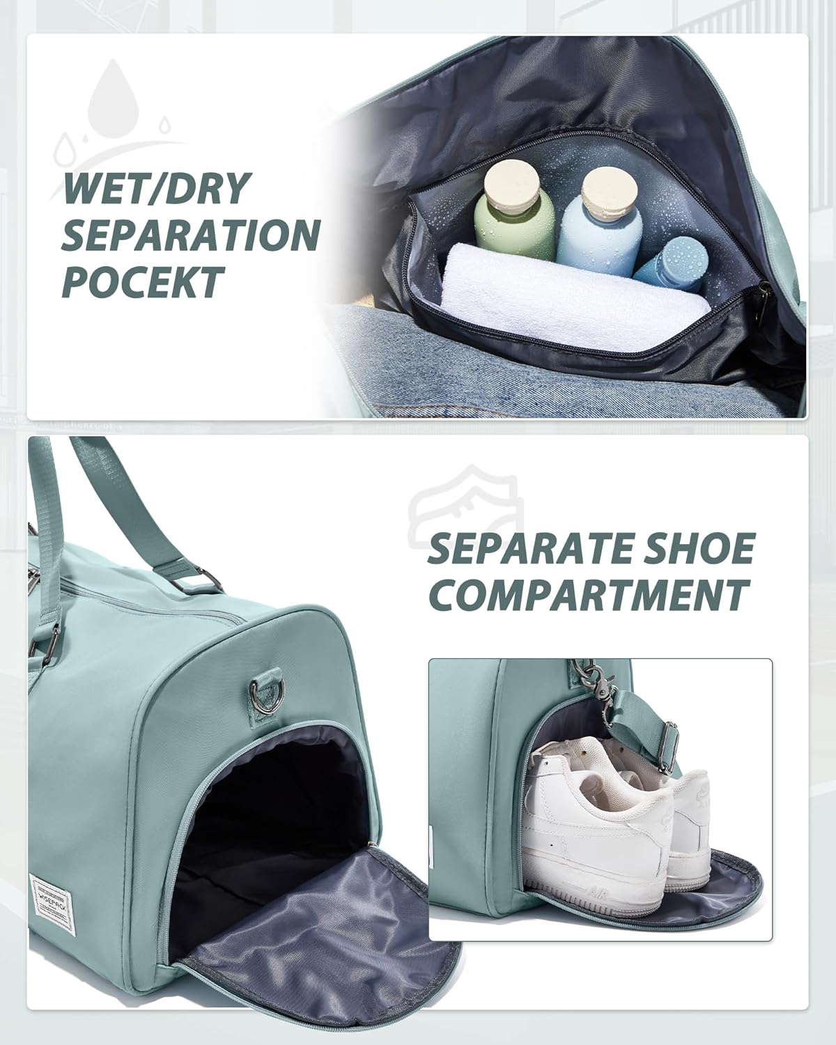 Gym Bag Womens Mens with Shoes Compartment and Wet Pocket Travel Duffel Bags for Women for Plane Sport Gym Tote Bag with Toiletry Bags Waterproof Weekend Overnight Carry on Bag Hospital Holdalls - Colors B