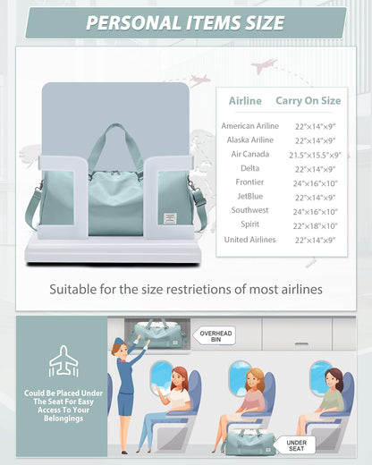 Gym Bag Womens Mens with Shoes Compartment and Wet Pocket Travel Duffel Bags for Women for Plane Sport Gym Tote Bag with Toiletry Bags Waterproof Weekend Overnight Carry on Bag Hospital Holdalls - Colors B