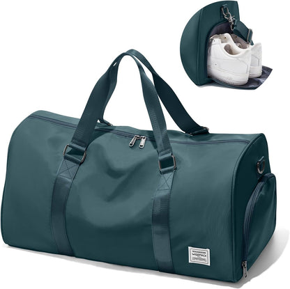 Gym Bag Womens Mens with Shoes Compartment and Wet Pocket Travel Duffel Bags for Women for Plane Sport Gym Tote Bag with Toiletry Bags Waterproof Weekend Overnight Carry on Bag Hospital Holdalls - Colors B