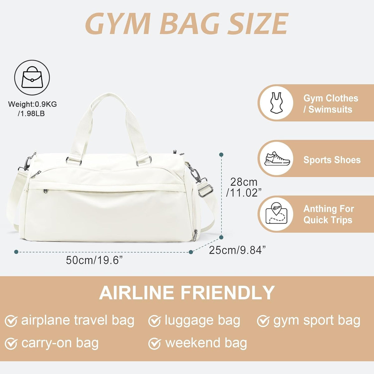 Gym Bag Womens Mens with Shoes Compartment and Wet Pocket Travel Duffel Bags for Women for Plane Sport Gym Tote Bag with Toiletry Bags Waterproof Weekend Overnight Carry on Bag Hospital Holdalls - Colors B