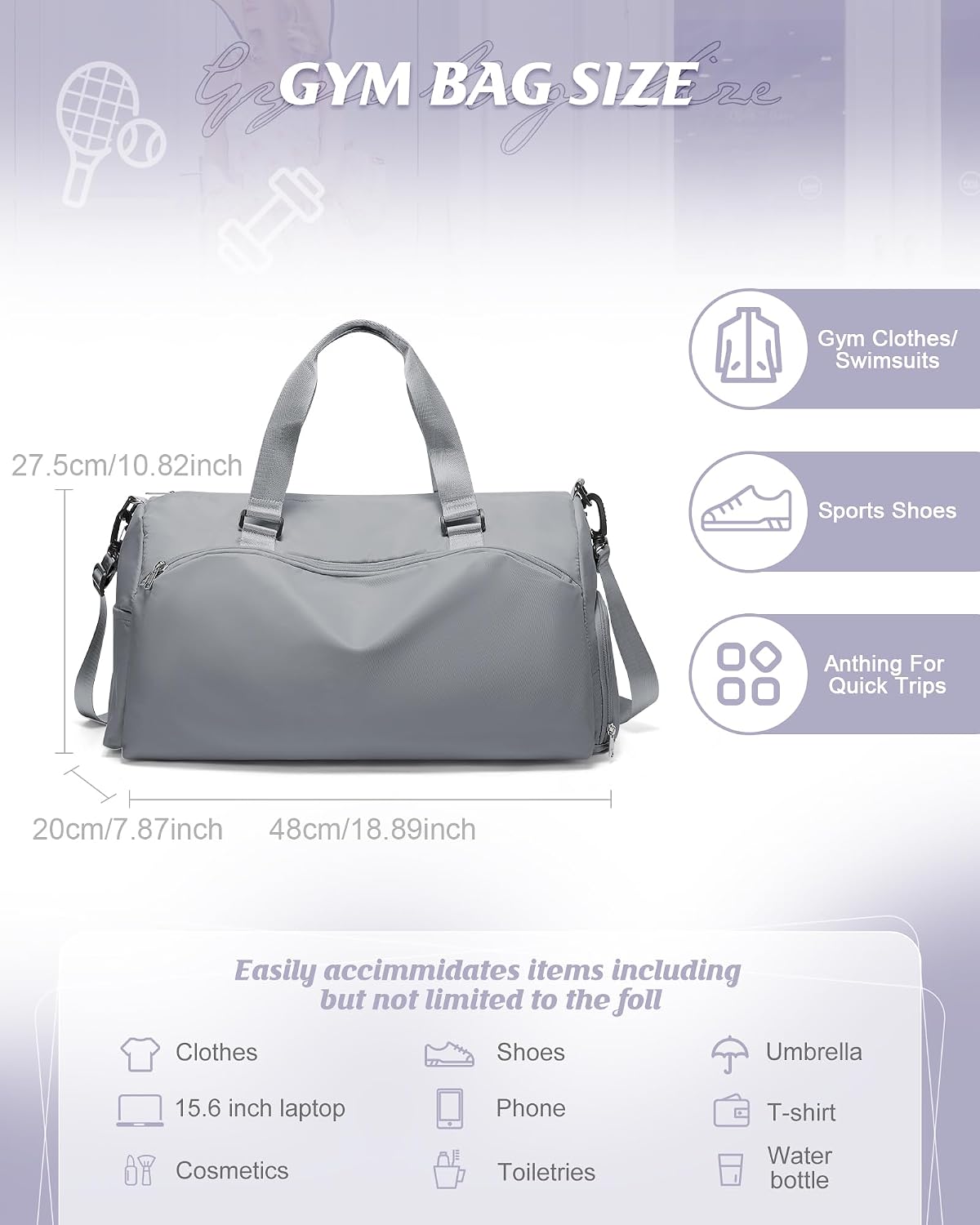 Gym Bag Womens Mens with Shoes Compartment and Wet Pocket Travel Duffel Bags for Women for Plane Sport Gym Tote Bag with Toiletry Bags Waterproof Weekend Overnight Carry on Bag Hospital Holdalls - Colors B