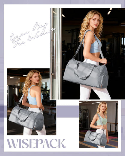 Gym Bag Womens Mens with Shoes Compartment and Wet Pocket Travel Duffel Bags for Women for Plane Sport Gym Tote Bag with Toiletry Bags Waterproof Weekend Overnight Carry on Bag Hospital Holdalls - Colors B