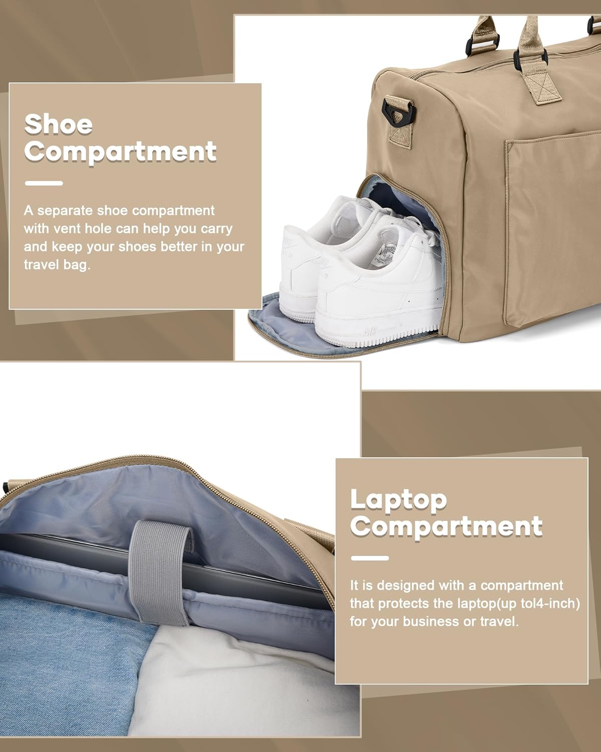 Gym Bag Womens Mens with Shoes Compartment and Wet Pocket Travel Duffel Bags for Women for Plane Sport Gym Tote Bag with Toiletry Bags Waterproof Weekend Overnight Carry on Bag Hospital Holdalls - Colors B