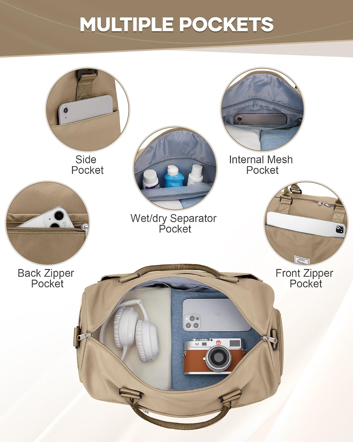 Gym Bag Womens Mens with Shoes Compartment and Wet Pocket Travel Duffel Bags for Women for Plane Sport Gym Tote Bag with Toiletry Bags Waterproof Weekend Overnight Carry on Bag Hospital Holdalls - Colors B