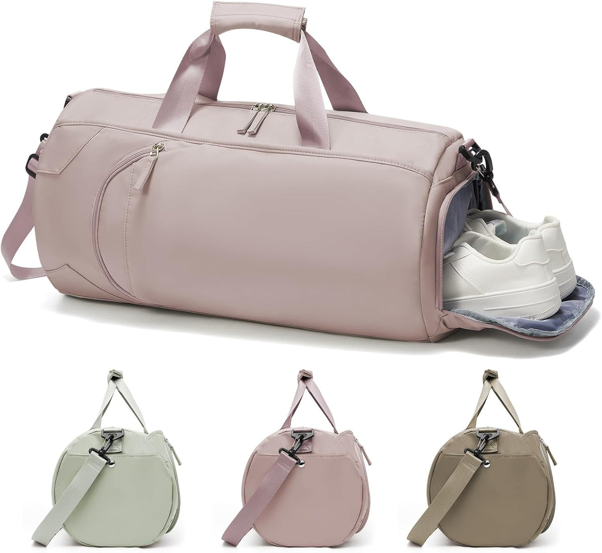 Gym Bag Womens Mens with Shoes Compartment and Wet Pocket Travel Duffel Bags for Women for Plane Sport Gym Tote Bag with Toiletry Bags Waterproof Weekend Overnight Carry on Bag Hospital Holdalls - Colors B