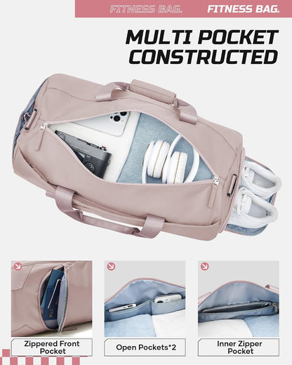Gym Bag Womens Mens with Shoes Compartment and Wet Pocket Travel Duffel Bags for Women for Plane Sport Gym Tote Bag with Toiletry Bags Waterproof Weekend Overnight Carry on Bag Hospital Holdalls - Colors B