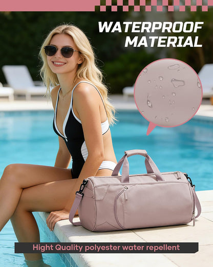 Gym Bag Womens Mens with Shoes Compartment and Wet Pocket Travel Duffel Bags for Women for Plane Sport Gym Tote Bag with Toiletry Bags Waterproof Weekend Overnight Carry on Bag Hospital Holdalls - Colors B