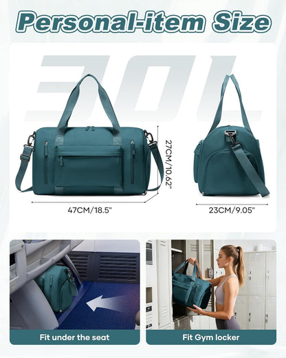 Gym Bag Womens Mens with Shoes Compartment and Wet Pocket Travel Duffel Bags for Women for Plane Sport Gym Tote Bag with Toiletry Bags Waterproof Weekend Overnight Carry on Bag Hospital Holdalls - Colors B