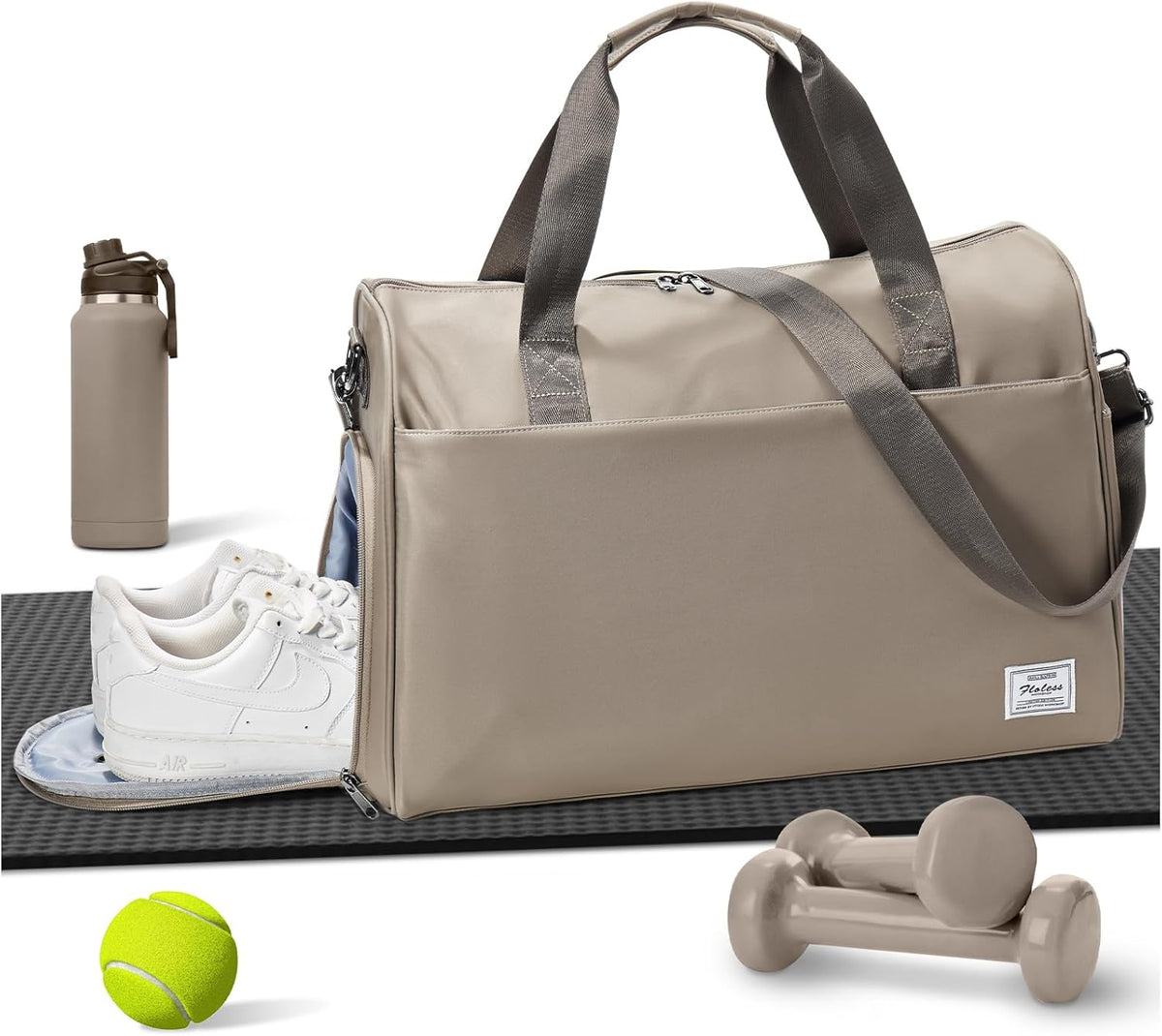 Gym Bag Womens Mens with Shoes Compartment and Wet Pocket Travel Duffel Bags for Women for Plane Sport Gym Tote Bag with Toiletry Bags Waterproof Weekend Overnight Carry on Bag Hospital Holdalls - Colors B