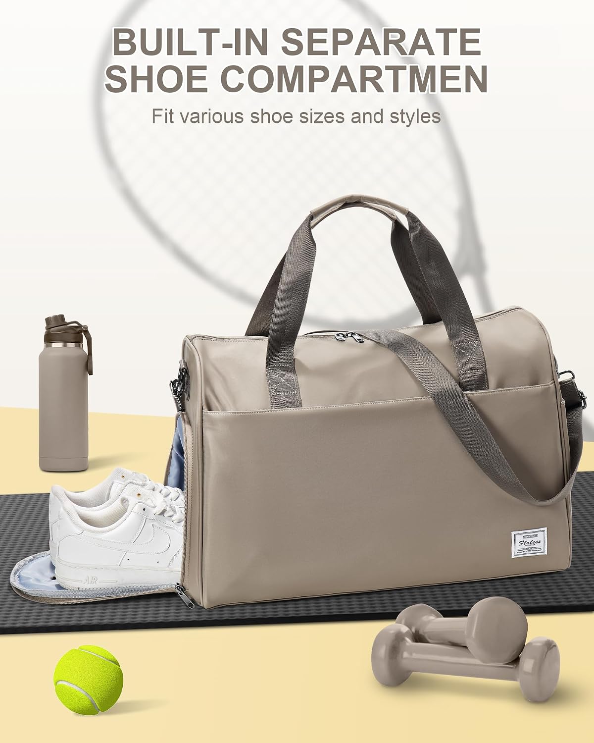 Gym Bag Womens Mens with Shoes Compartment and Wet Pocket Travel Duffel Bags for Women for Plane Sport Gym Tote Bag with Toiletry Bags Waterproof Weekend Overnight Carry on Bag Hospital Holdalls - Colors B
