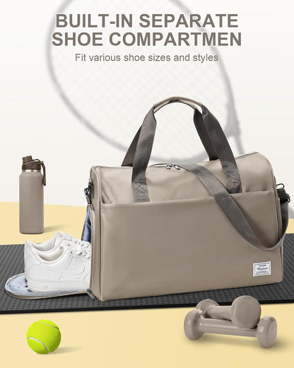 Gym Bag Womens Mens with Shoes Compartment and Wet Pocket Travel Duffel Bags for Women for Plane Sport Gym Tote Bag with Toiletry Bags Waterproof Weekend Overnight Carry on Bag Hospital Holdalls - Colors B