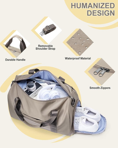 Gym Bag Womens Mens with Shoes Compartment and Wet Pocket Travel Duffel Bags for Women for Plane Sport Gym Tote Bag with Toiletry Bags Waterproof Weekend Overnight Carry on Bag Hospital Holdalls - Colors B